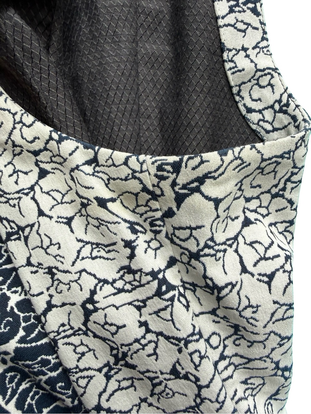 Kenzo Paris Navy & Cream Panelled Sheath Dress Size FR 38 US 6 Luxury Cocktail - Picture 8 of 13